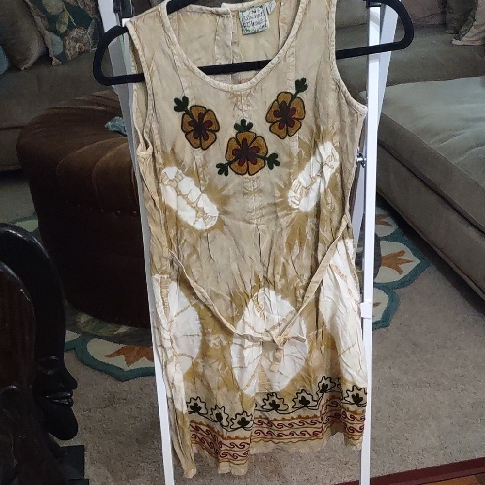 SACRED THREADS BOHO Sleeveless Tye-dyed Dress